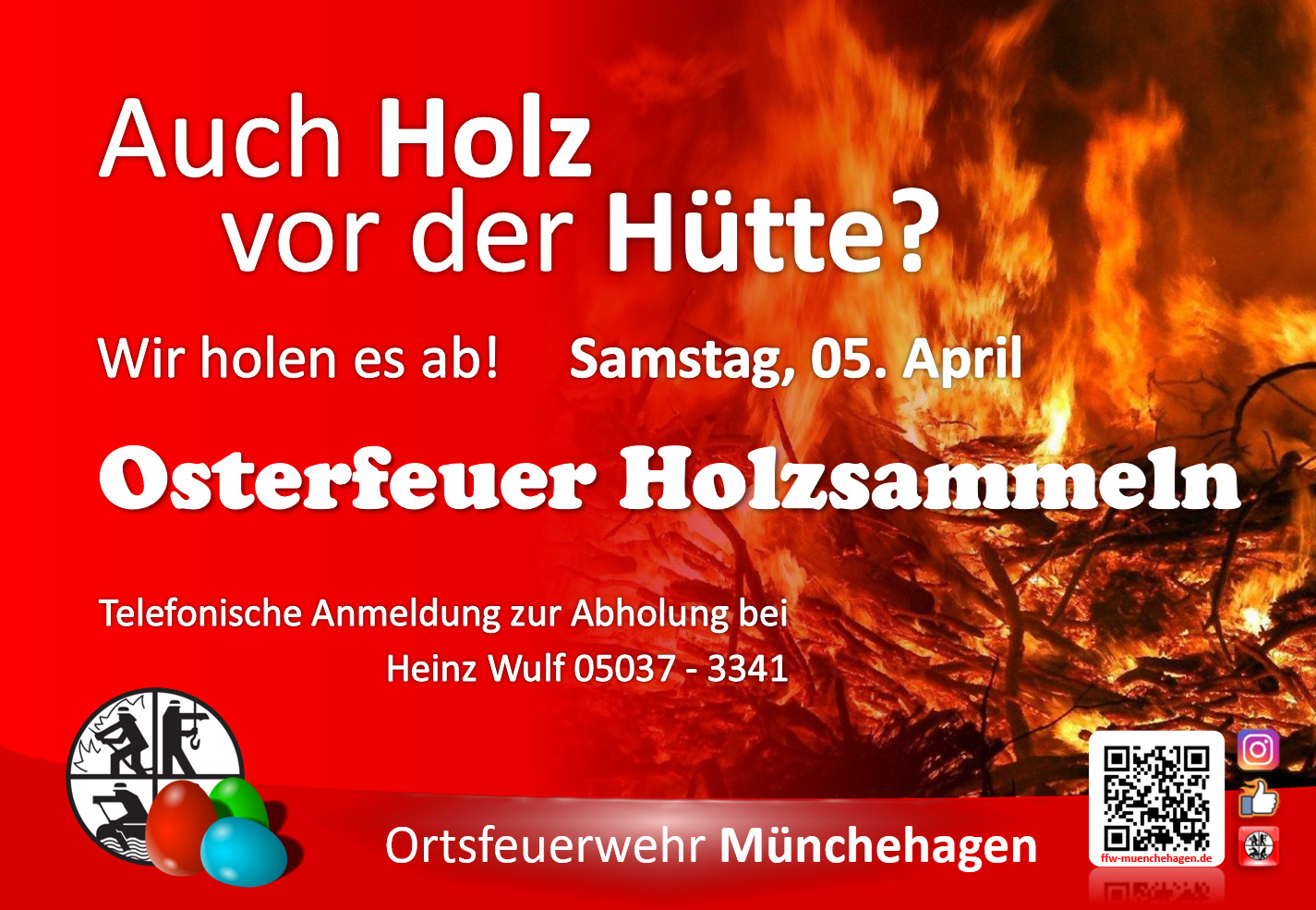 Mehr über den Artikel erfahren Holzsammeln für das Osterfeuer
