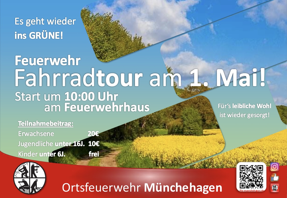 Mehr über den Artikel erfahren Fahrradtour am 01. Mai